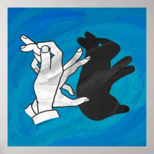 Poster Rabat Ombre Sur Bleu