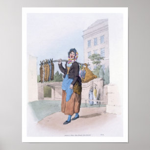 Poster Rabbit Woman, from 'Costume of Great Britain', pub