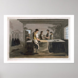 Poster Raboteuses de tissu, "costume d'engrav de