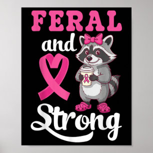 Poster Raccoon P. Sensibilisation Au Cancer Du Sein Feral