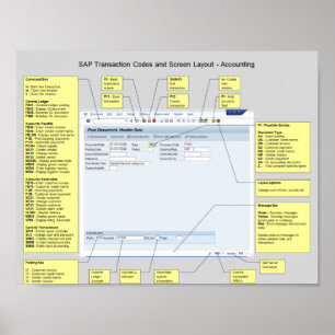 Poster Raccourcis comptables SAP