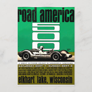 Poster ,Race America 500, Elkhart Lake Invitation