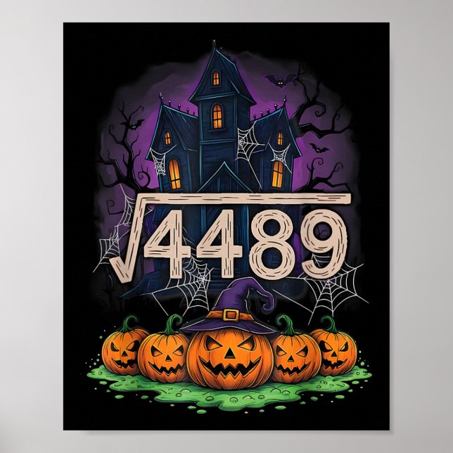 Poster Racine carrée 4489 Mème drôle d'Halloween 67 Mathé (Devant)