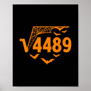 Poster Racine carrée 4489 Mème drôle d'Halloween 67 Prof