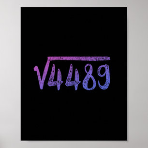 Poster Racine carrée 4489 Prof de maths Six Sept 6 7