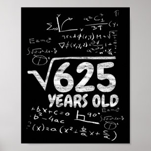 Poster Racine Carrée De 625 Ans - Drôle De Maths 25e Anni