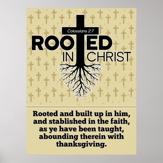 Poster Racine Dans Christ Colossiens Bible Verse Ratio 3: (Devant)
