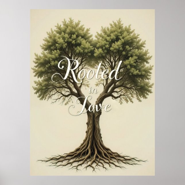 Poster Racine dans Love Tree Wall Art (Devant)