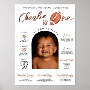 Poster Racine minimaliste de football de l'année Première