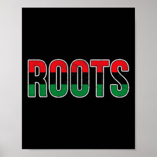 Poster Racines afro-américaines - Distre drapeau panafric