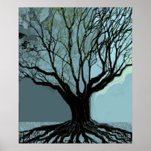 Poster Racines Bleues
