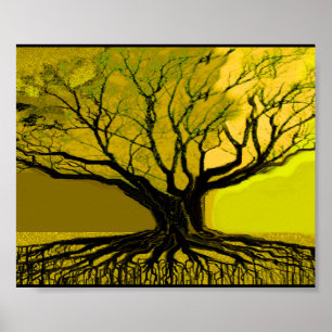 Poster Racines vertes