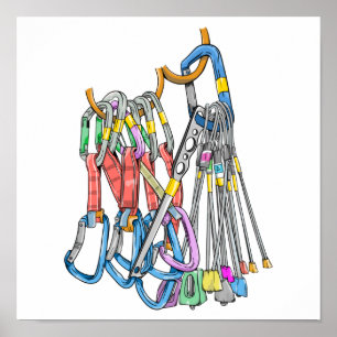 Poster rack d'Escalade ou circuits rapides et fils