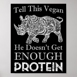 Poster Racontez à ce Vegan Assez Protein Vegan Bodybuildi