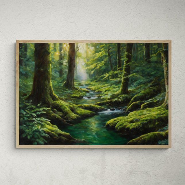 Poster Radiance mystique : Le voyage d'une rivière à trav (Créateur téléchargé)