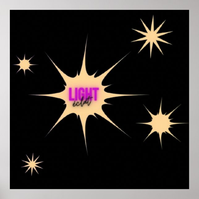 Poster Radiant Light – Modern & Vibrant Style (Devant)