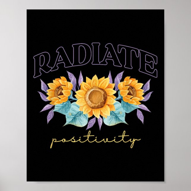 Poster Radiate Sitivity _ Flowers _ Motivation Kindness  (Devant)