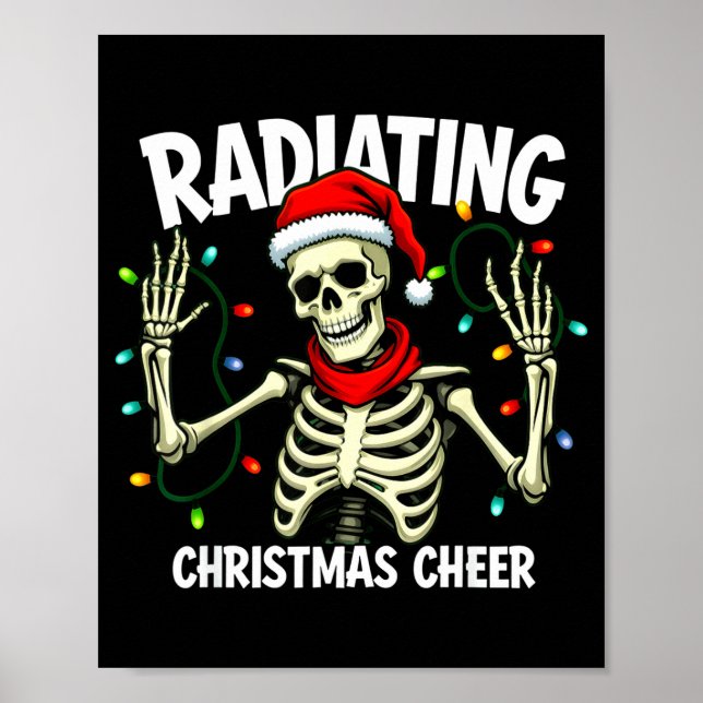 Poster Radiating Christmas Cheer Skeleton Christmas Light (Devant)