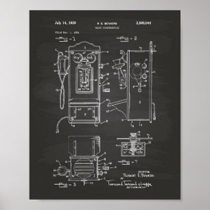 Poster Radio Construction 1959 Brevet Art Chalkboard