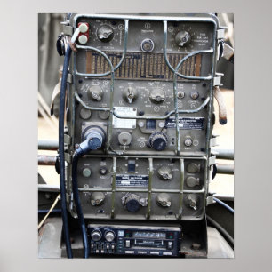 Poster Radio militaire Vintage 2ÈME GUERRE MONDIALE