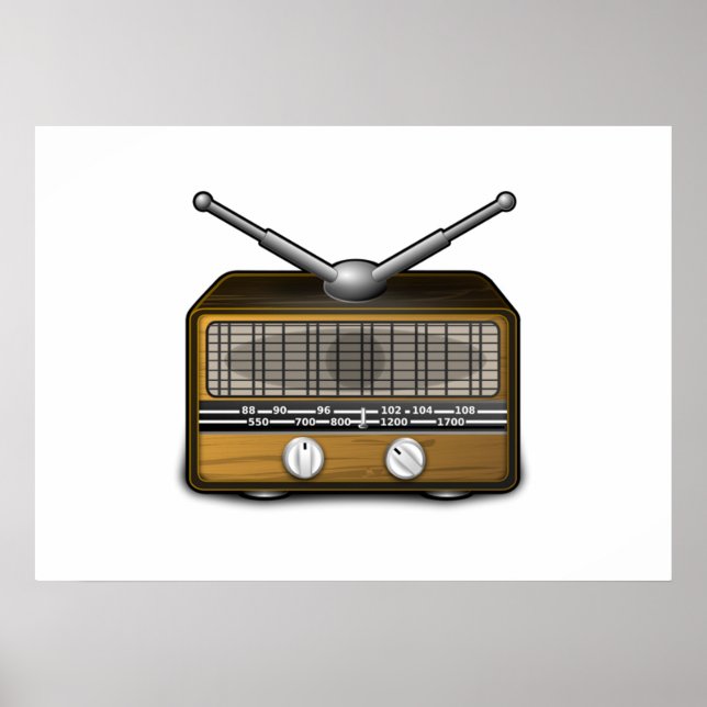Poster Radio vintage (Devant)