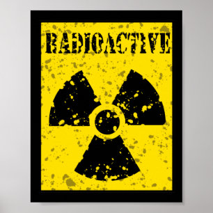 Poster radioactive-4 RADIOACTIVE WARNING SYMBOL SIGN GRAP