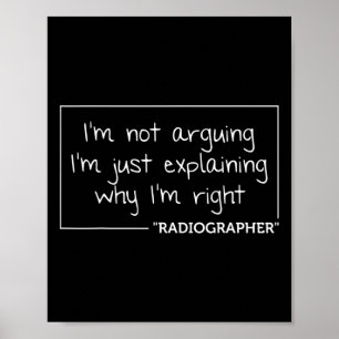 Poster Radiographe Cadeau amusant Titre du travail Profes