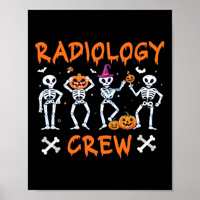 Poster Radiologie Dancing Crew Ghost Automne Rad Tech X (Devant)