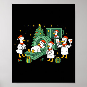 Poster Radiologie drôle d'oie Ct Scan Noël infirmière rad