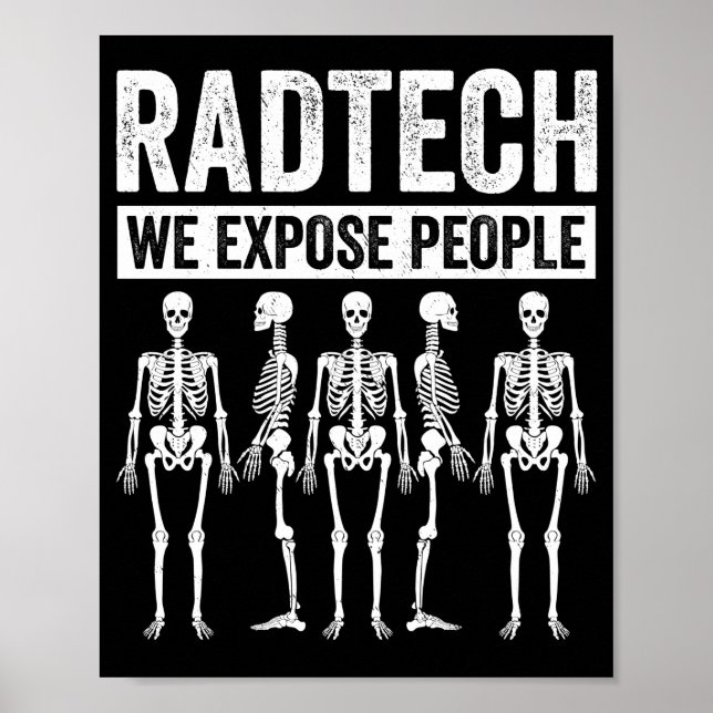 Poster Radiologue Joke Radiology Hummor Rad Tech (Devant)
