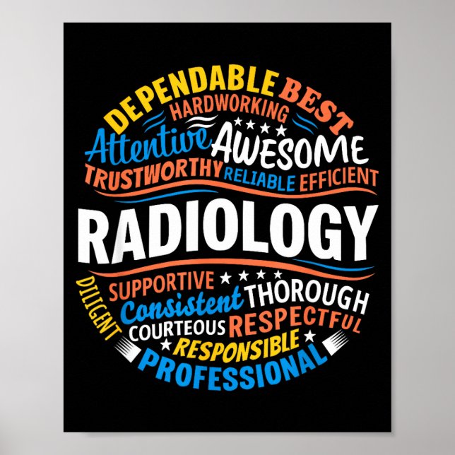 Poster Radiology Funny Rad Tech Week Appreciation Radiolo (Devant)