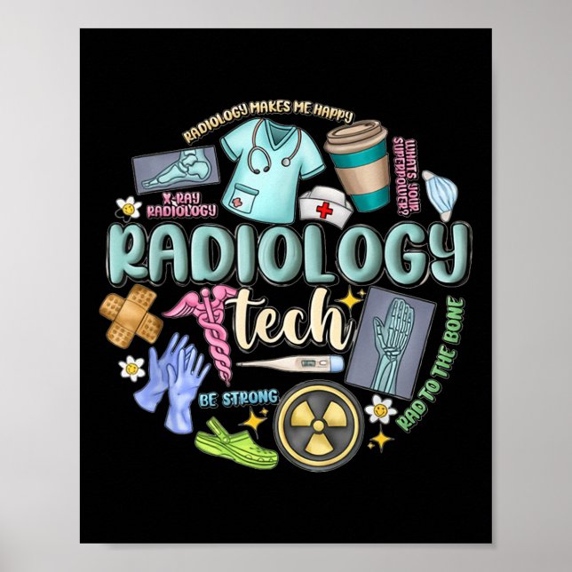 Poster Radiology Technician Christmas Rad Tech X-ray Tech (Devant)