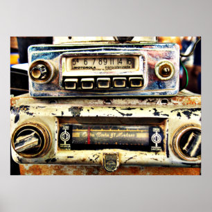 Poster Radios de voitures anciennes