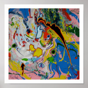 Poster Rafale rose