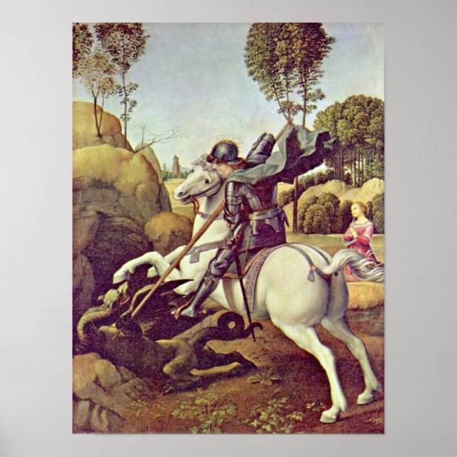 Poster Raffael - St George combattant le dragon (Devant)