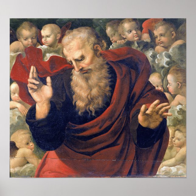 Poster Raffaello Sanzio da Urbino - Eterno e angeli (Devant)