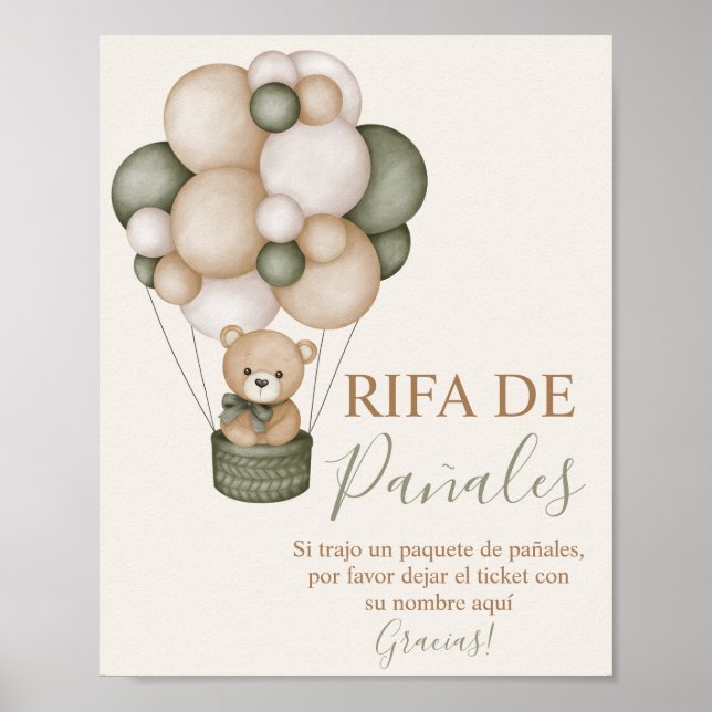 Poster Raffin de couche d'ours en peluche (Devant)