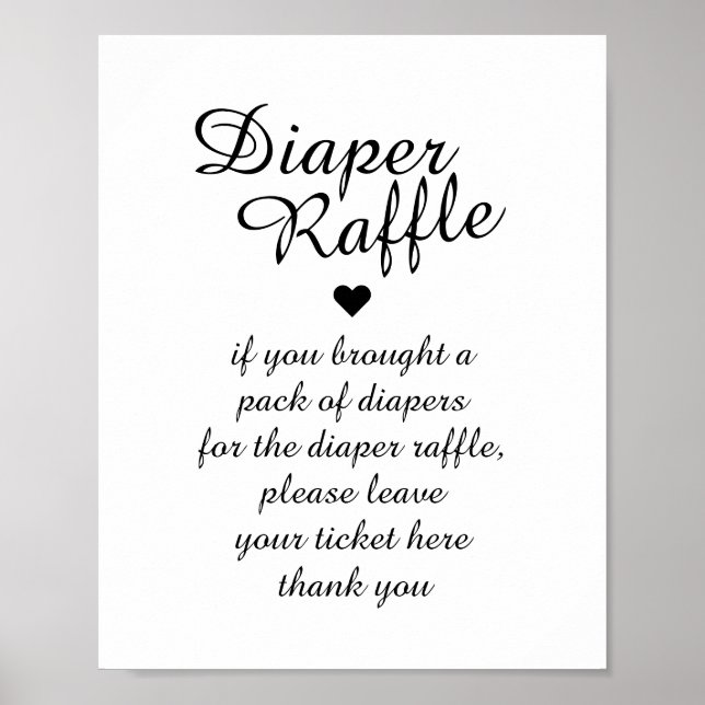 Poster Raffle de couches noires et blanches (Devant)