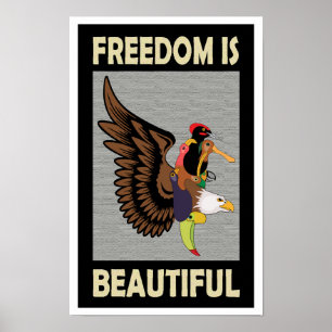 Poster Rafraîchissant oiseaux colorés volant