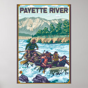 Poster Rafting en eaux vives - Rivière Payette, Idaho