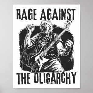 Poster Rage Contre L'Oligarchie Bernie Sanders Lutte Cont