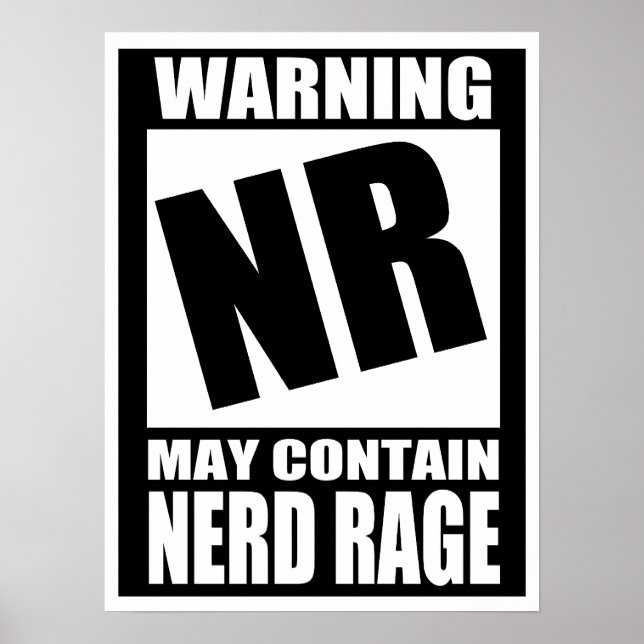 Poster Rage nerd (Devant)