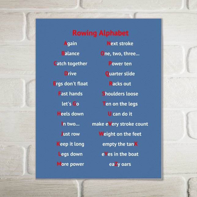 Poster Railler amusant alphabet bleu sports (Créateur téléchargé)