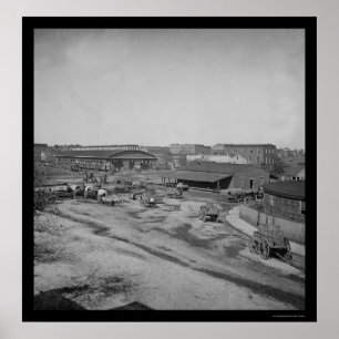 Poster Railroad Depot à Atlanta, GA 1864