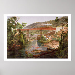 Poster Railway Bridge at Atoyac, from 'Album de Mexic