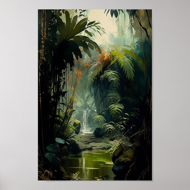 Poster Rain Forest, Tropical Nature Wall Art (Devant)
