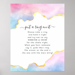 Poster Rainbow Agate Mets un anneau dessus Jeu