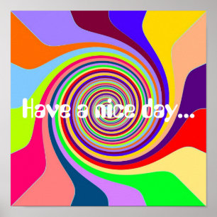Poster Rainbow Avoir une belle journée Super pop psychédé