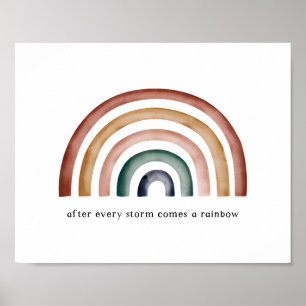 Poster Rainbow Baby - Après chaque tempête vient un arc-e