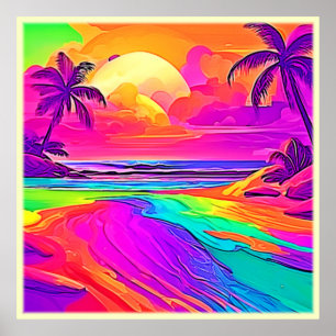 Poster Rainbow Beach : Cartoon Fun